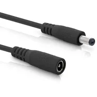 InLine Verlängerungskabel, DC Stecker 5,5x2,1mm, schwarz, 0,5m