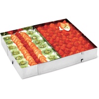 CHG 9754-00 Kuchen-/Pizzarahmen mit Teiler aus Edelstahl-rostfrei, variabel verstellbar: