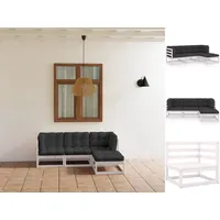 VidaXL 4-tlg. Garten-Lounge-Set mit Kissen Kiefer Massivholz