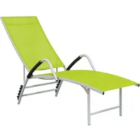 VidaXL Sonnenliege Textilene und Aluminium Grün