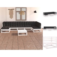 VidaXL Modell 34 Loungeset Kiefer weiß