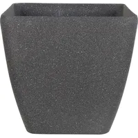 Beliani Beliani, Blumentopf, dunkelgrau quadratisch 49 cm,