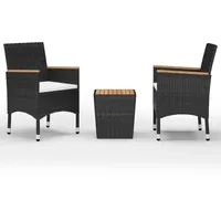 VidaXL Bistro-Set 3-tlg. Schwarz
