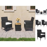 VidaXL Bistroset 3-tlg. Schwarz