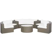 Beliani Lounge Set 9-tlg. Braun