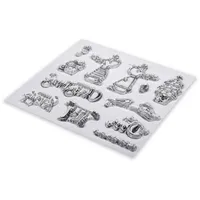 Rayher Clear Stamps Rentierfreunde, Bogen 102,5 x 97 mm,