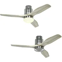 CasaFan Aerodynamix Eco BN-NT 112 cm Deckenventilator chrom/holz