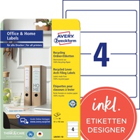 Avery Zweckform Ordneretiketten LR4761-10 weiß
