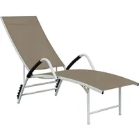 VidaXL Sonnenliege Textilene und Aluminium Taupe