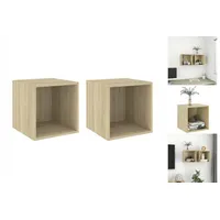 VidaXL TV-Schränke 4 Stk. Sonoma-Eiche 37x35x37 cm Holzwerkstoff