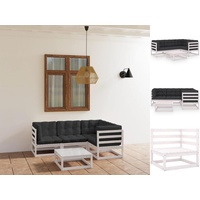 VidaXL 5-tlg. Garten-Lounge-Set mit Kissen Kiefer Massivholz