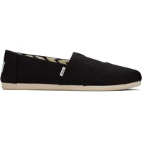TOMS Alpargata aus recycelter Baumwolle Flache Slipper Schwarz 37