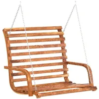 VidaXL Schaukelbank Bugholz Massiv mit Teak-Finish 126x63x92 cm