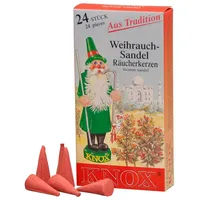 Knox Knox, Räucherkerzen - Sandelholz 24 Stk., Kegel