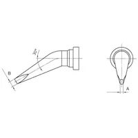 Weller LT-HX Lötspitze Meißelform, gebogen Spitzen-Größe 0.8mm Inhalt 1St.