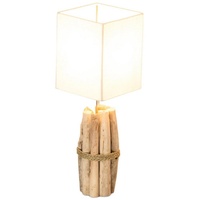 Levandeo Tischlampe 17x50x17cm Treibholz Tischleuchte Unikat Holz Lampe Licht