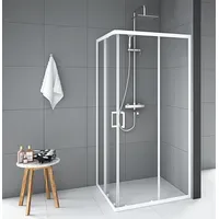 Aurlane Eckdusche 90 x 90 cm weiß