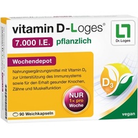 Dr. Loges vitamin D-Loges 7.000 I.E. pflanzlich Wochendepot Weichkapseln