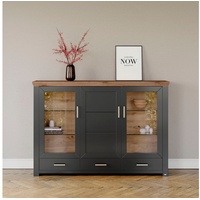Set One by Musterring Highboard York Dekor Graphit /