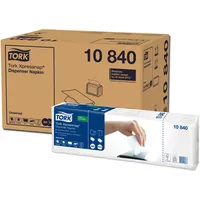 TORK 10840 Xpressnap Spenderserviette unbedruckt / Weiße Papierserviette für