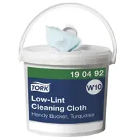 TORK trockene Reinigungstücher im Spendereimer Premium W10 1-lagig türkis,