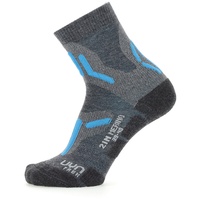 Uyn Trekking 2in Merino Socken - Mid grey/turquoise 41-42