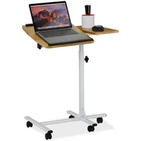 Relaxdays Laptoptisch höhenverstellbar, rollbar, neigbare Tischplatte, Mausablage, HBT: 68