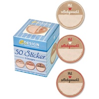Avery Zweckform Aufkleber 56818 Mit Liebe gemacht, 50 Etiketten