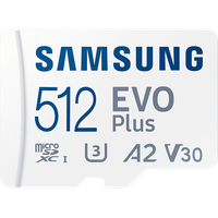 Samsung EVO Plus 2021 R130 microSDXC 512GB Kit, UHS-I