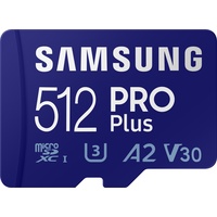 Samsung PRO Plus 512 GB, microSDXC U3, UHS-I Speicherkarte,