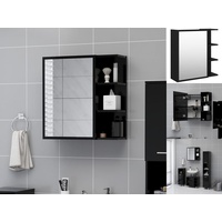 VidaXL Spiegelschrank 62,5 cm schwarz