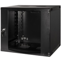 Logilink Wandschrank 9 HE, 19 Zoll Rack), Serverschrank, Schwarz