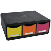 Exacompta Schubladenbox TOOLBOX 3 Schubladen - Regenbogen