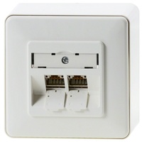 Metz Connect Netzwerkdose Aufputz CAT 6a 2 Port 180°
