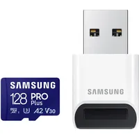 Samsung PRO Plus R160/W120 microSDXC 128GB USB-Kit, UHS-I U3,