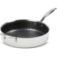 Livington Titan Pan Bratpfannen 28 cm mit Deckel, Edelstahlmatrix