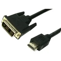 MediaRange MRCS118 2 m HDMI DVI Gold, Schwarz