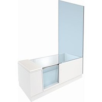 Duravit Shower + Bath Badewanne mit Tür, Nischenversion, Duschabtrennung