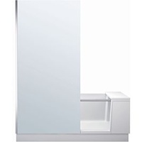 Duravit Shower + Bath Badewanne mit Tür, Nischenversion, Duschabtrennung