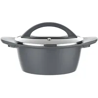 Schäfer Aluguss Schmortopf mit Glasdeckel,silber Ø32cm 9,6L Aluminium Kochtopf