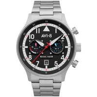 Avi-8 Carey Dual Time Rangoon Edelstahl 43 mm AV-4088-11