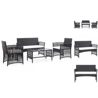 VidaXL Garten-Lounge-Set 4-tlg. schwarz 46434