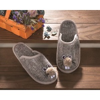 Glorex  Filz Pantoffel Grau Beige . l l 43