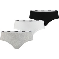 Puma Hipster (Packung, 3er-Pack), mit Logobund PUMA weiß-grau-schwarz XS