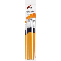 Kreul Hobby Line Universalpinsel Synthetics flach, 5er Set