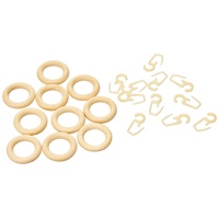 GARDINIA Ringe für Vitragestange Montana Ø 11 mm, kiefer-natur,