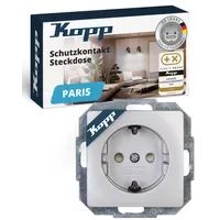 Kopp Einbausteckdose 1-fach Silber