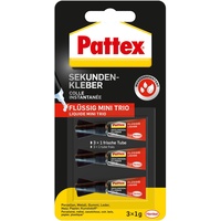 Pattex Sekundenkleber Mini Trio Flüssig PSMT3 3g