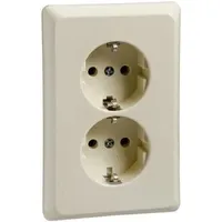 Elso Steckdose 2-fach 515410 Renovierung, perlweiß