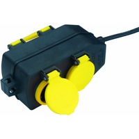 Unitec Steckdosenleiste 4-fach 5 m Schwarz/Gelb